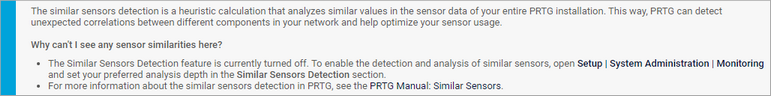 Similar Sensors Detection Notice