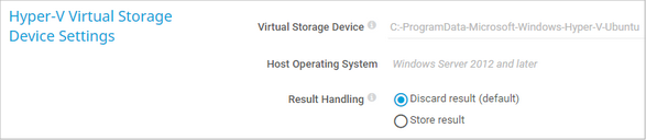 Hyper-V Virtual Storage Device Settings
